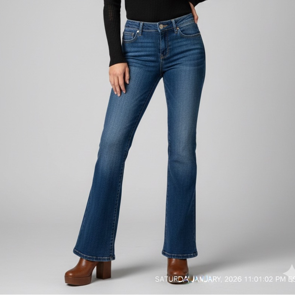 South Pole Dark Blue Flare Jeans P21